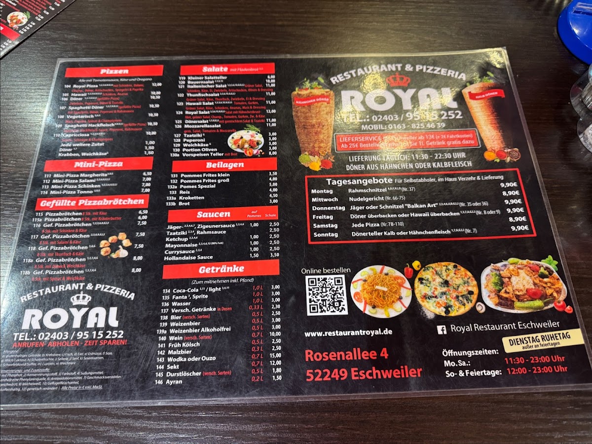 Menu - Royal Restaurant photo 1